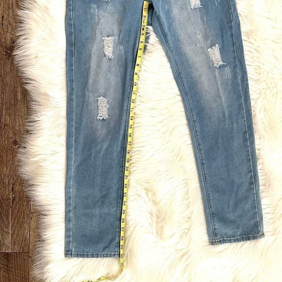 Jean Distressed Overalls - Picture 7 of 11